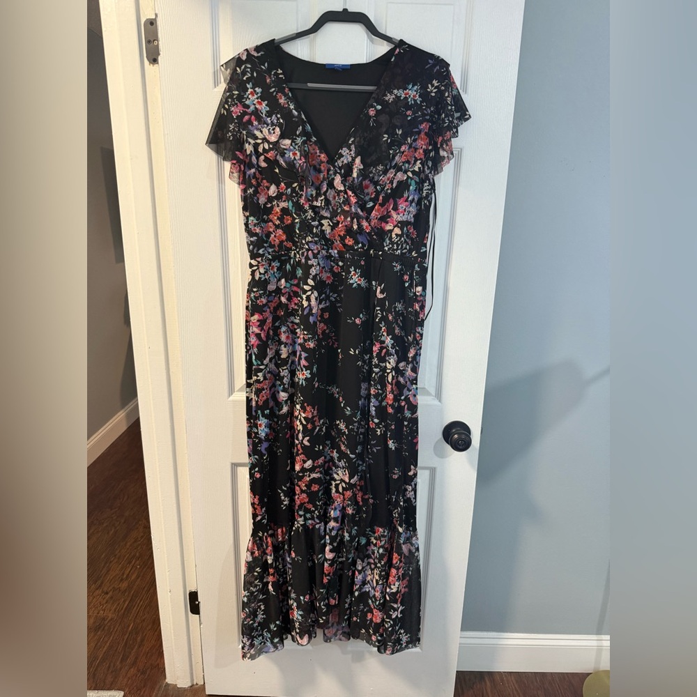 Apt 9 - Women's - Floral Black Maxi Dress - XXL